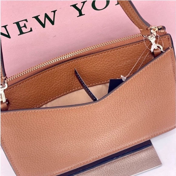 Kate Spade Leila Small flap Crossbody Warm Gingerbread - Picture 7 of 13